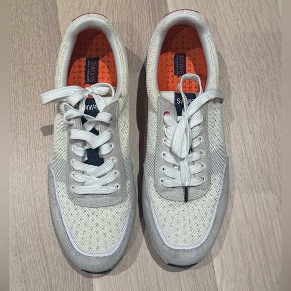 SWIMS Men’s White Sneakers - Size 10.5 - Picture 1 of 7